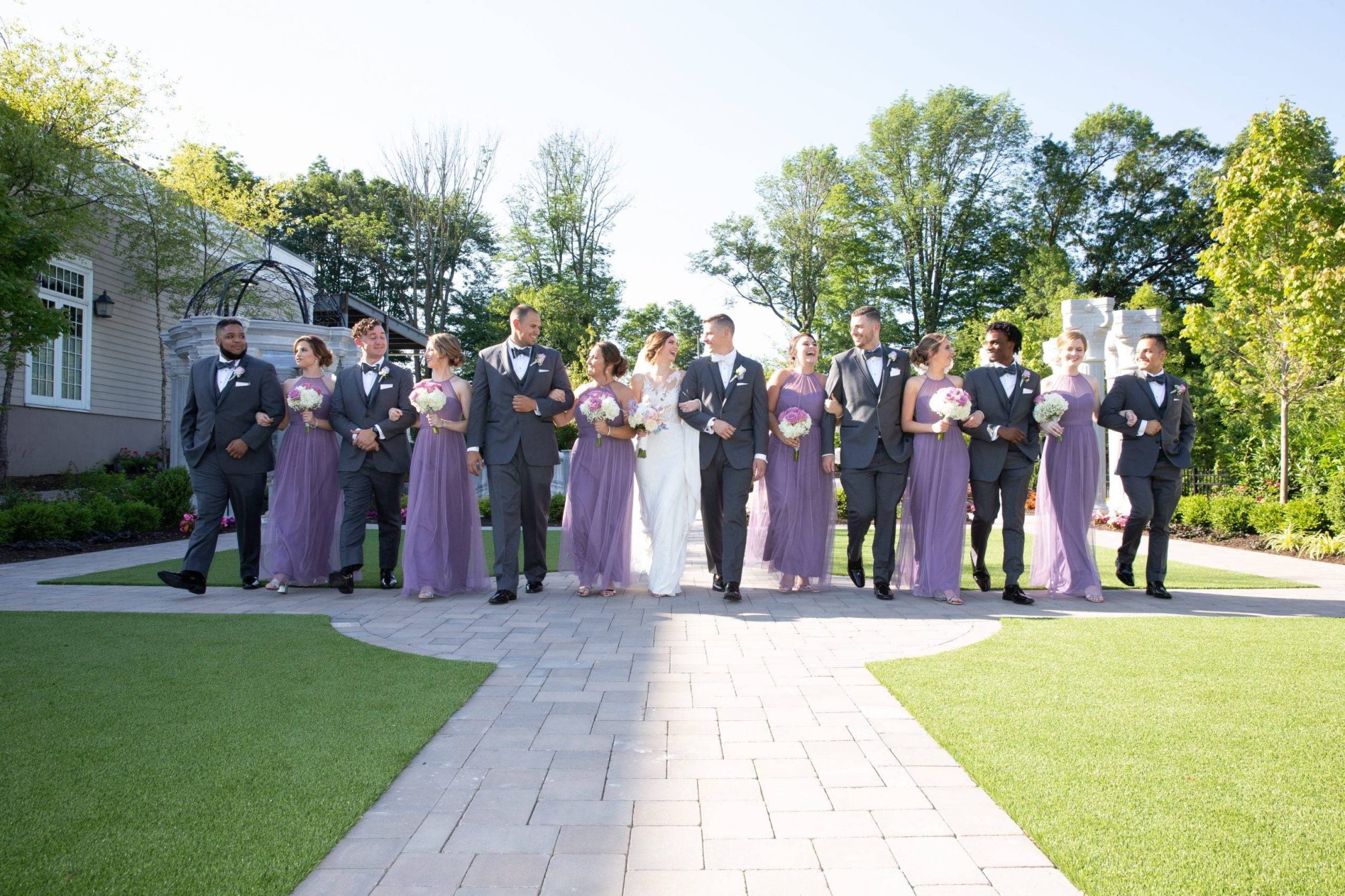 Meadow Wood bridal party outside