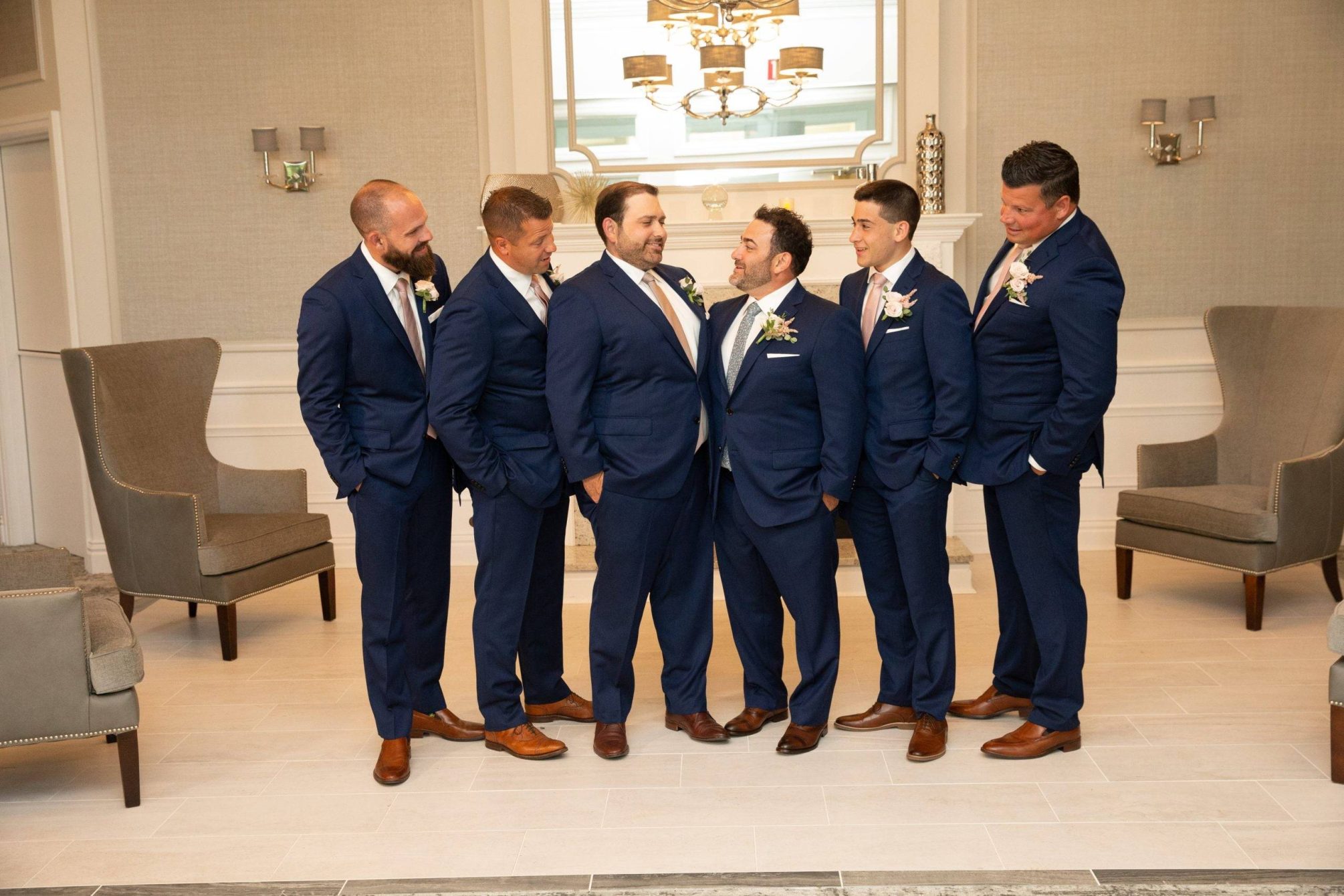 Brooklake groom and groomsmen are ready